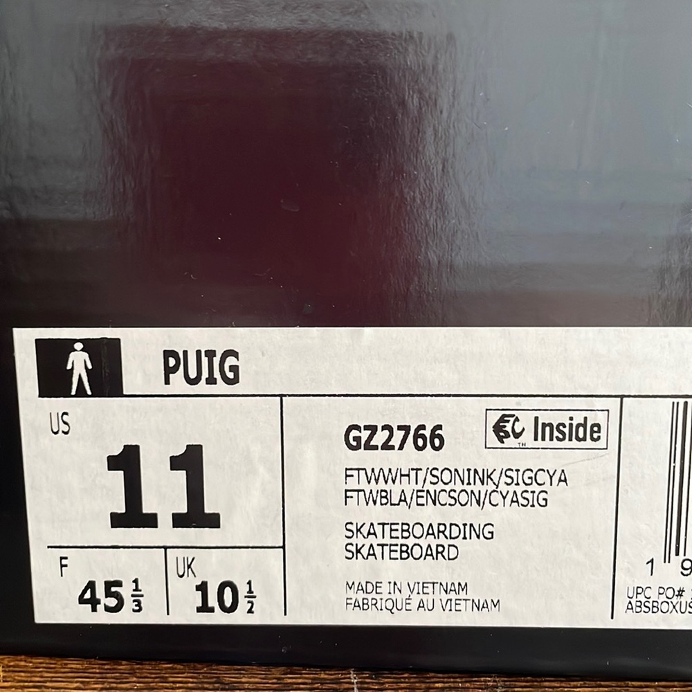 Adidas Puig. Skateboard Shoes Sz. 11